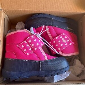 See Kai Run Pink and Black Kids Rain & Snow Boots